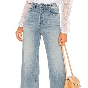 Free People High Waisted Wide Leg Jeans